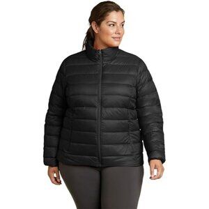 Eddie Bauer Cirruslite Packable Down Jacket Womens Size 2XL Outdoors Warm Black